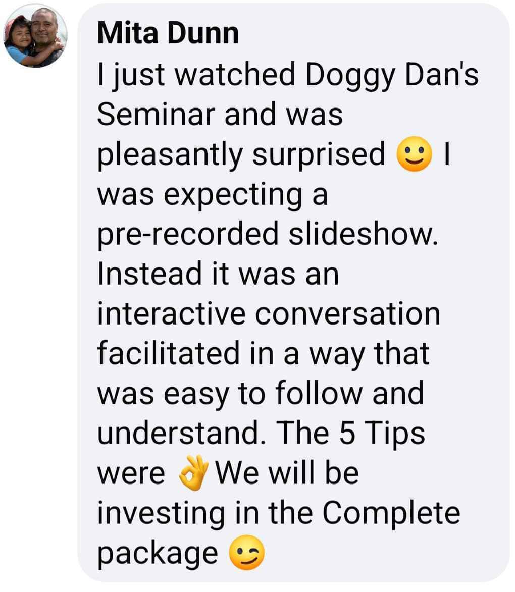 Doggy Dan's free seminar review