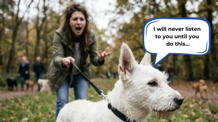 why your dog ignores you outside