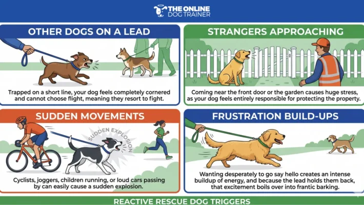 socializing reactive rescue dog