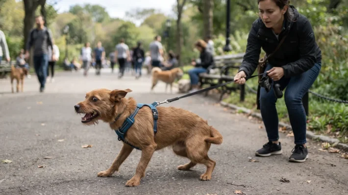 how to calm a reactive dog during walks